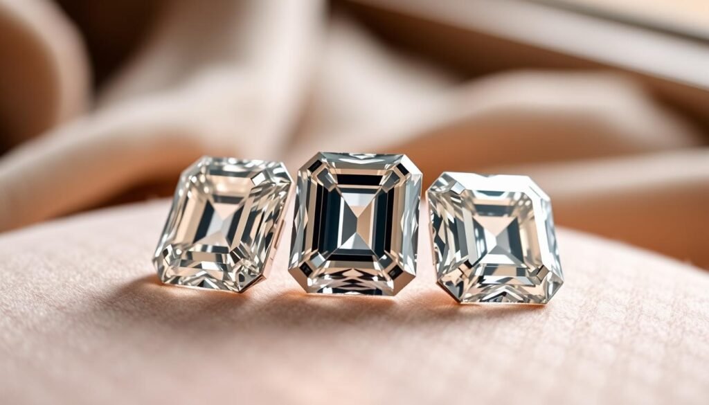 Emerald and Asscher Cut Diamonds