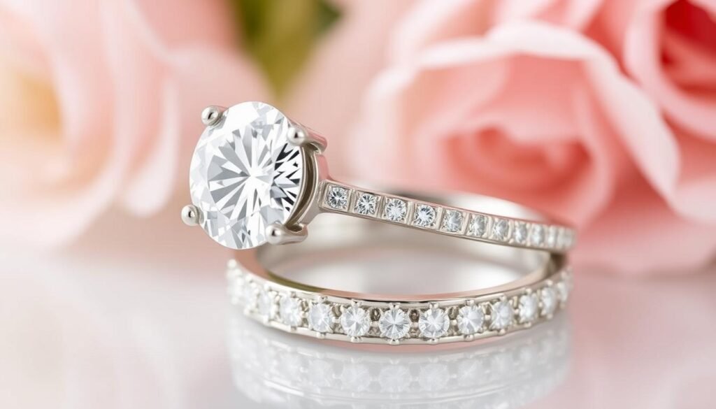 Engagement ring and wedding band sets