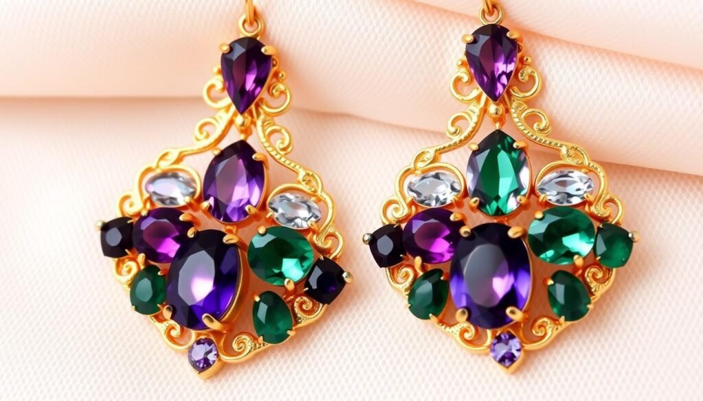 Multi-stone earrings