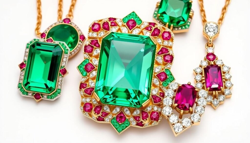 art deco gemstone jewelry