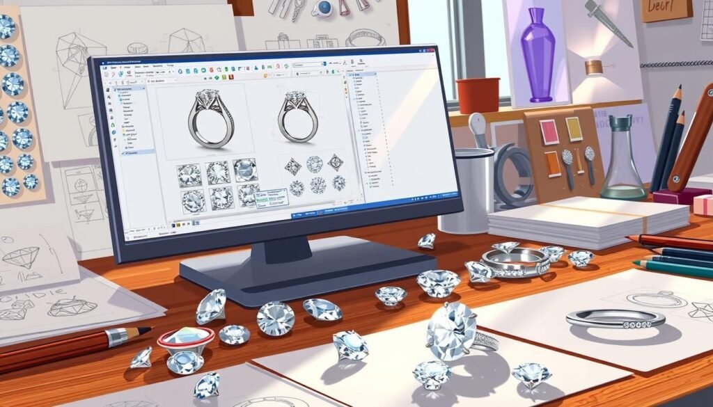 custom diamond ring design process