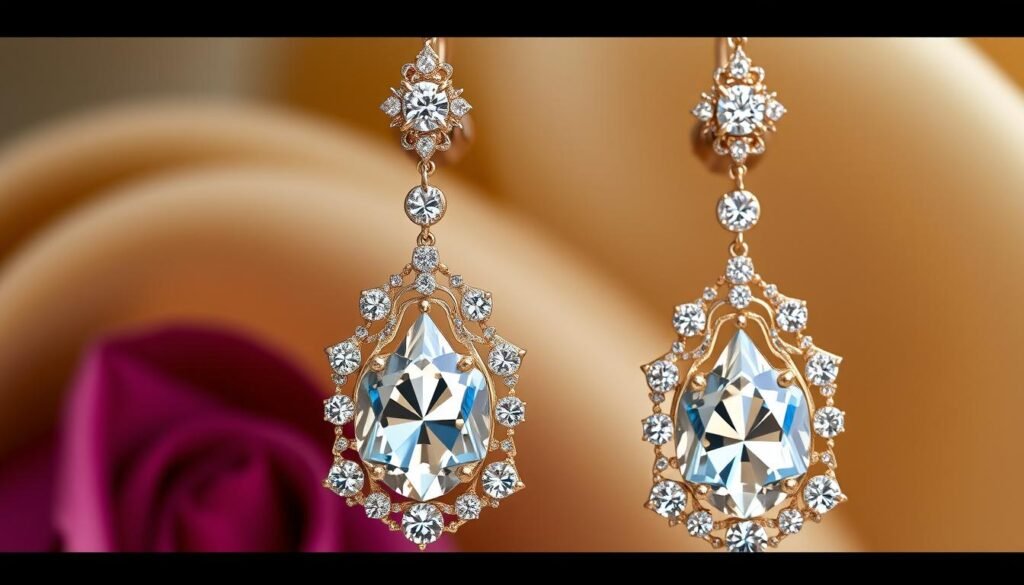 diamond dangle earrings vogue