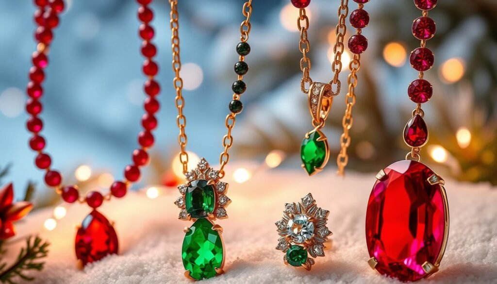 festive gemstone necklaces