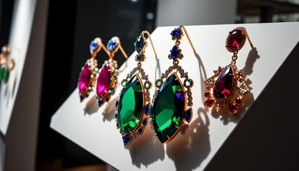 gemstone earring trending