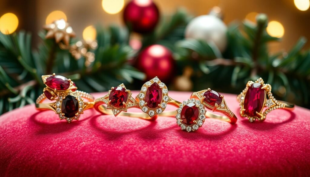 holiday gemstone rings