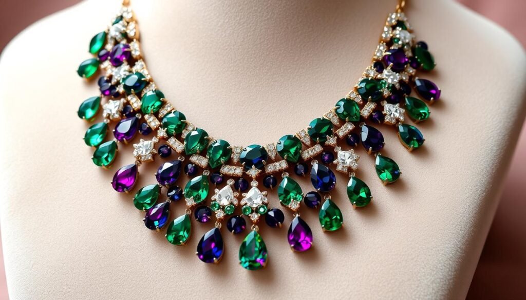 luxury gemstone necklace