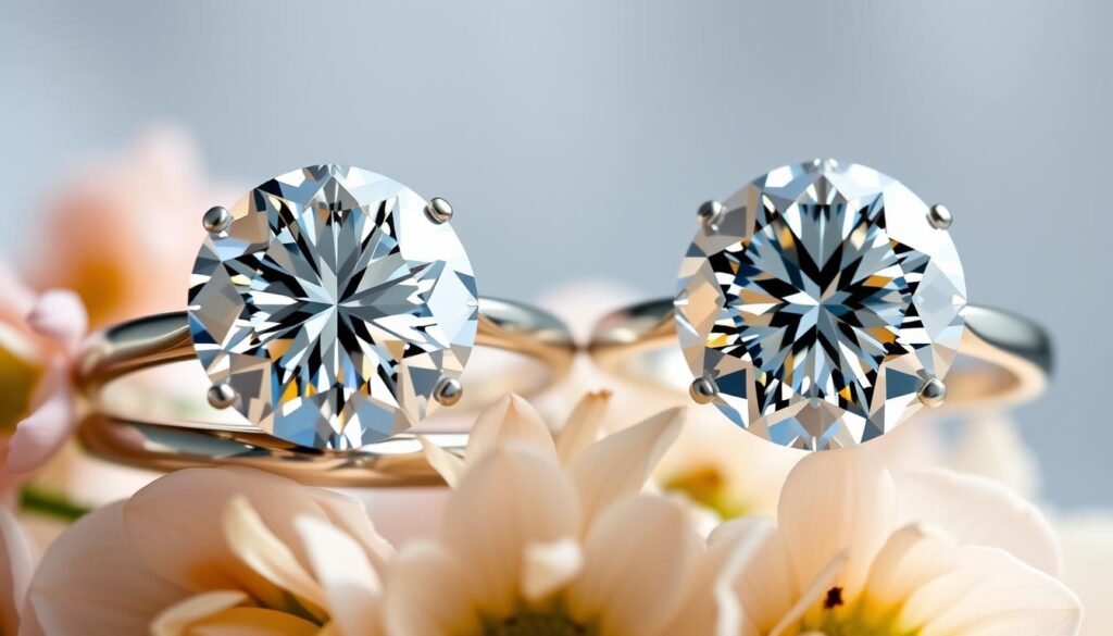 natural vs. lab created diamond rings