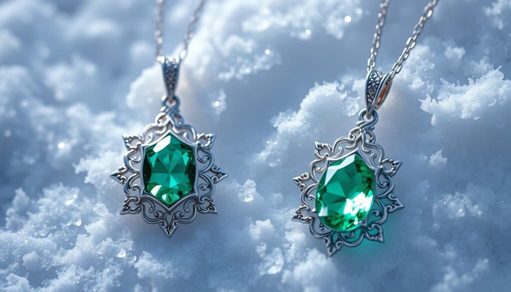 winter gemstone pendants