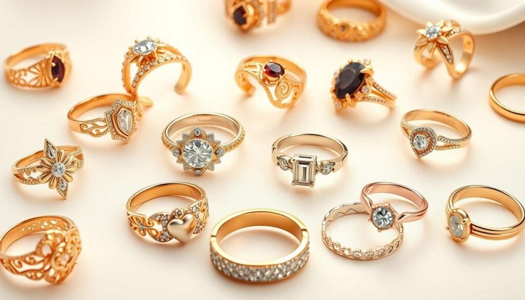different types of gold jewelry